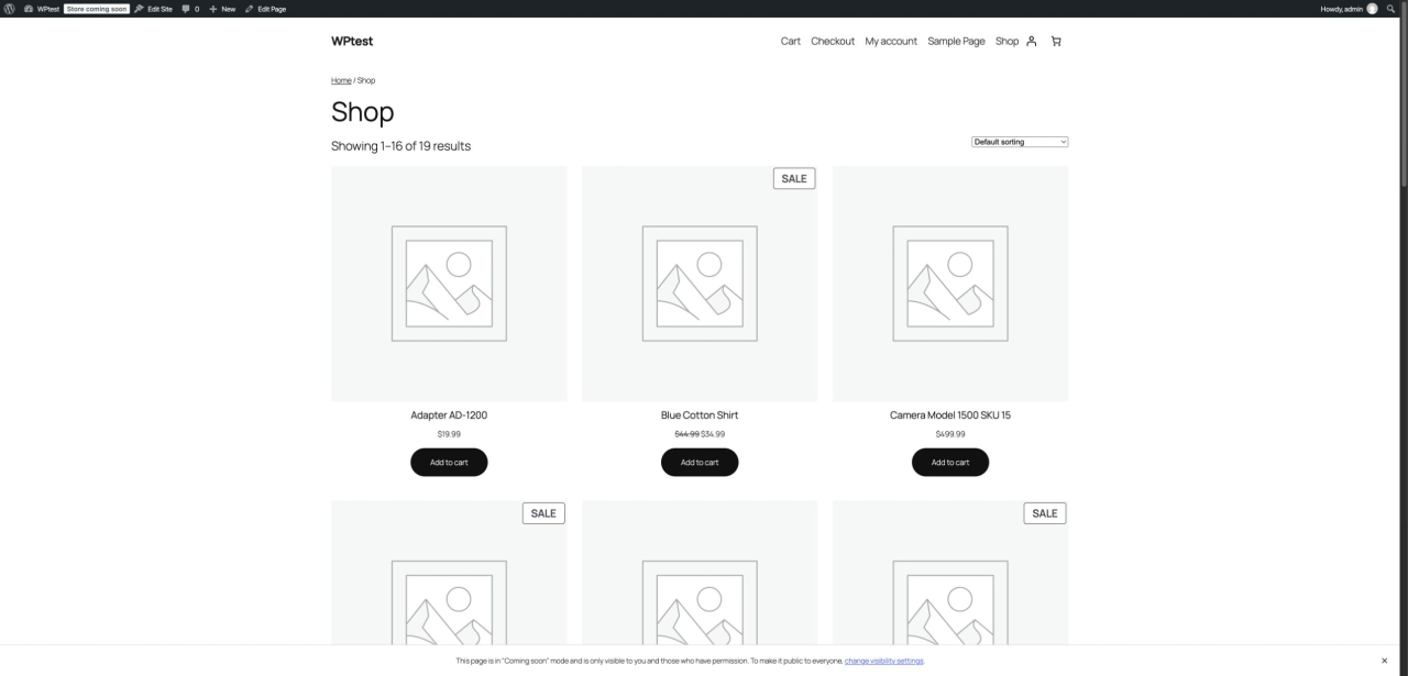 WooCommerce storefront catalogue with published Latin, Greek and Cyrillic products